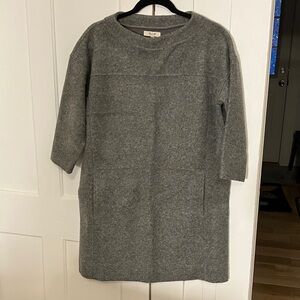 Madewell Grey Wool Blend Dress